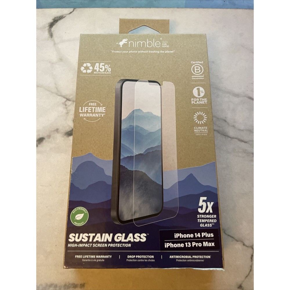 Nimble Sustain Glass Screen Protection For iPhone 14 Plus/ iPhone 13 Pro Max